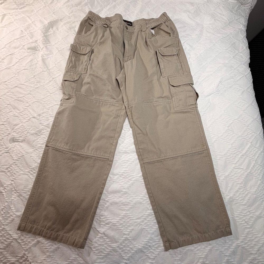 Woolrich Elite Series Mens Khaki Tactical Cargo Pants 38x30 Cotton Canvas Work